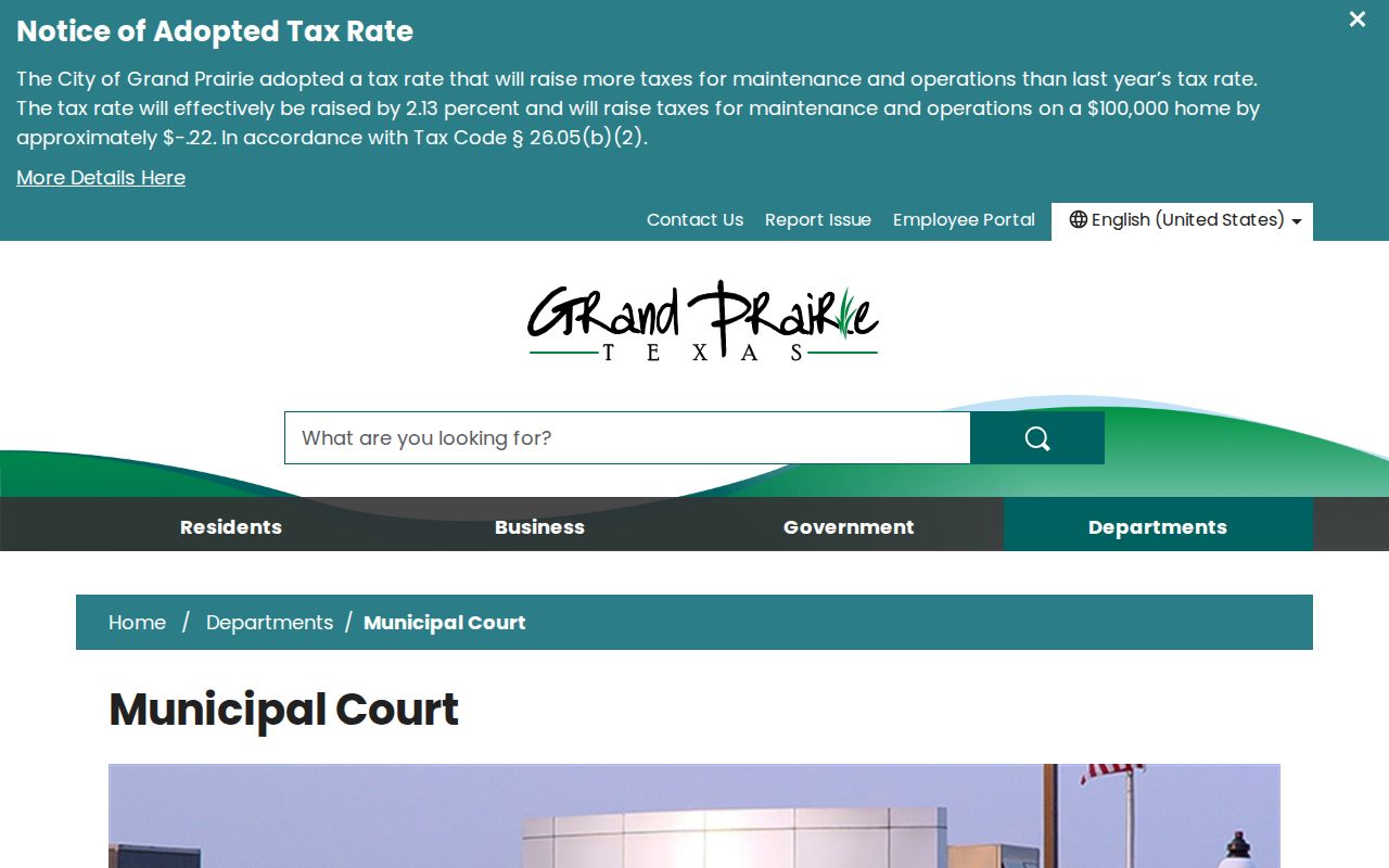 Grand Prairie Municipal Court office and public contact information